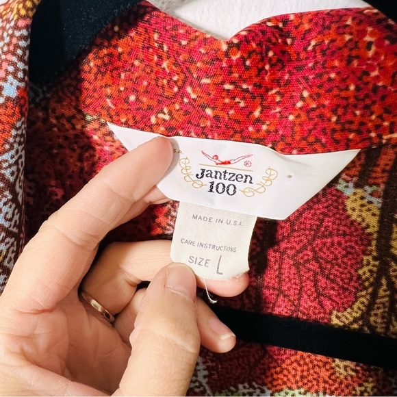 Vintage Fall Tree Scene Button Down Casual Shirt Large - Picture 3 of 7